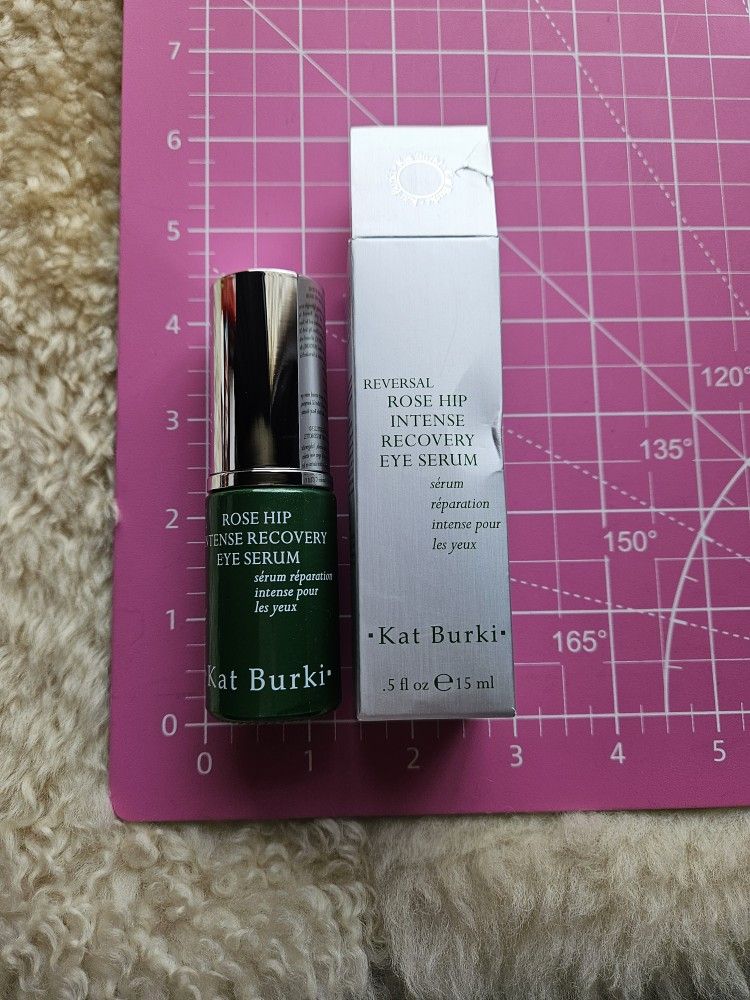 NIB .5 fl Oz/15 ml Kat Burki REVERSAL ROSE HIP INTENSE RECOVERY EYE SERUM + 2 High-End Skincare Sample Freebies