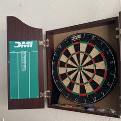 DMI Sports Recreational Dartboard Cabinet Set (Rosewood)