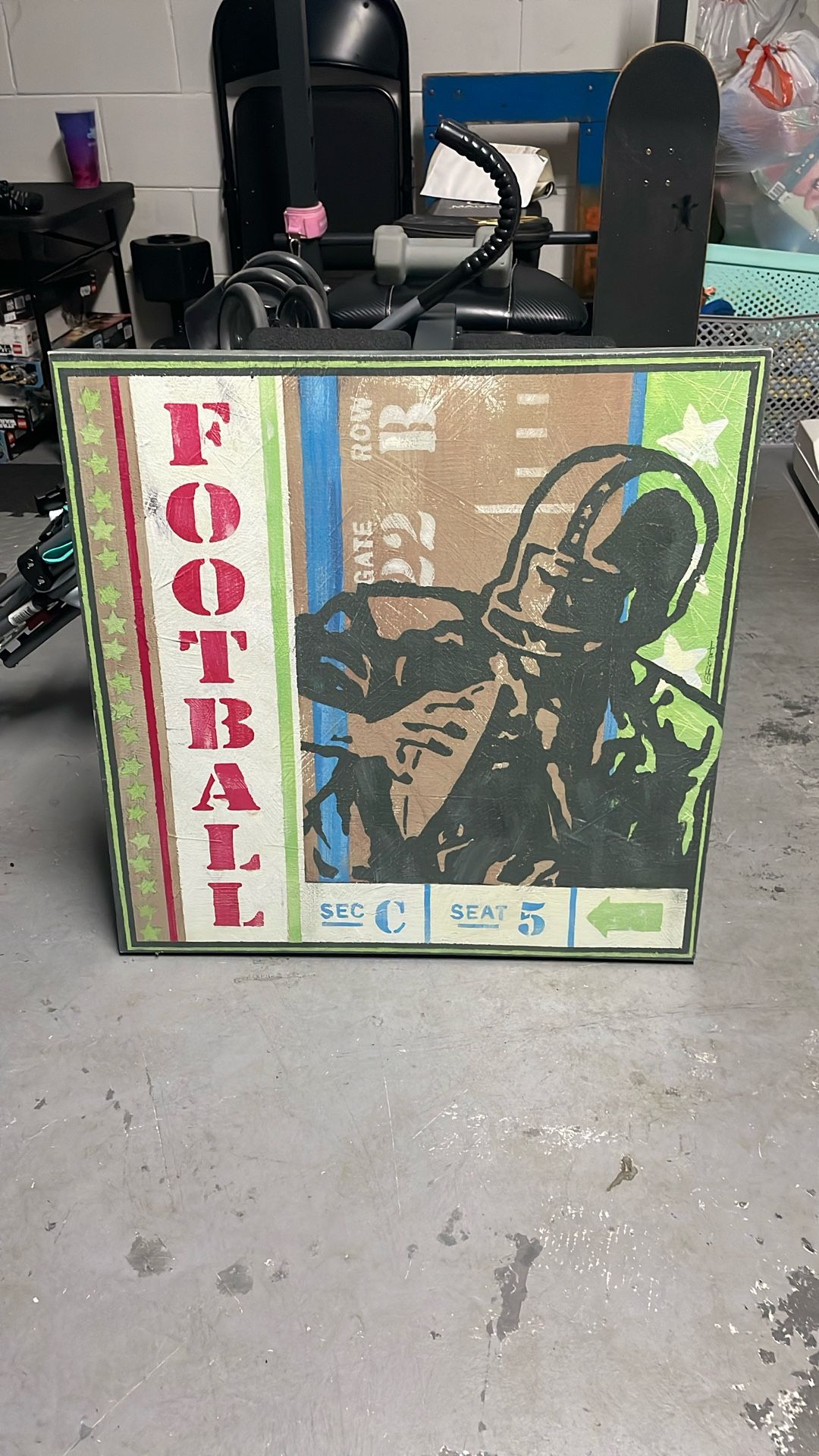 Cute Football Wall Art – Perfect for a Boys’ Room!