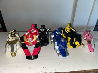 McDonald's 1995 Power Rangers Movie - Complete Set of 6 Figures & Zords