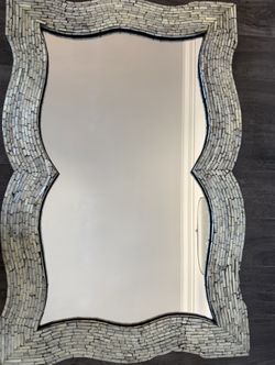 Approx 24x36 Inch Mother Of Pearl Unique Wall Mirror $350