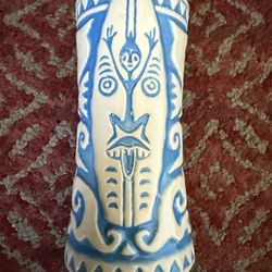 Disney Trader Sam's Mug Blue Tangaroa Surfboard Enchanted Tiki Bar 1st Edition
