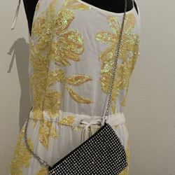 Black Sparkly Diamond Crossbody 