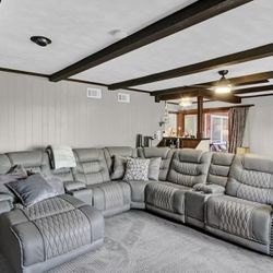 Powered Leather sectional