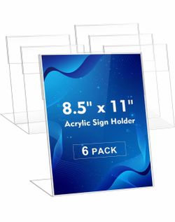 6pck Acrylic Sign Holders
