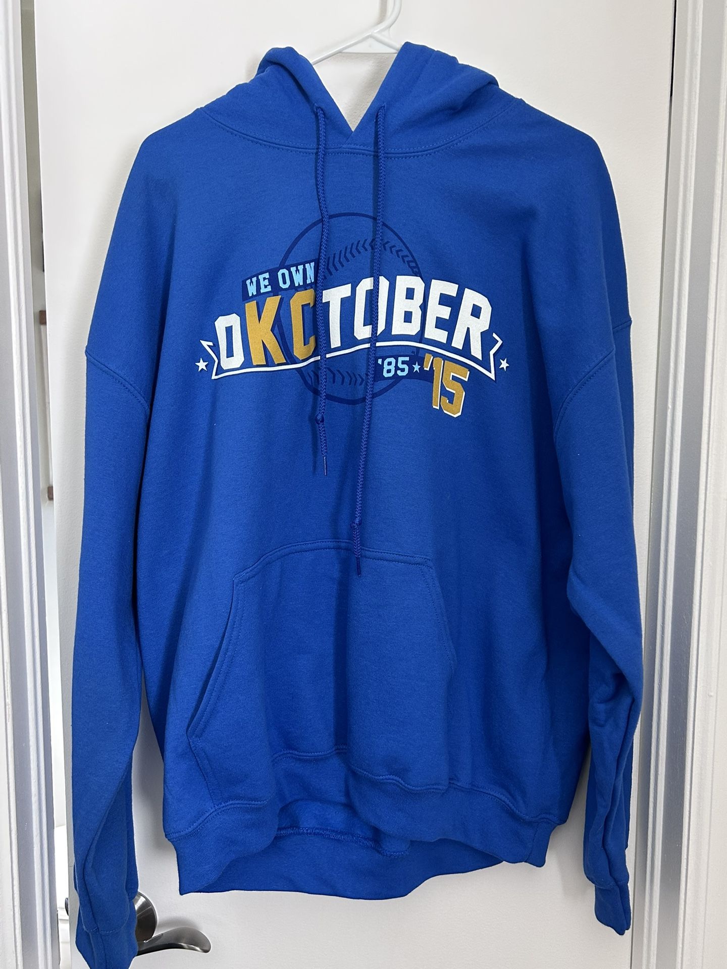 Kansas City Royals We Own OKCtober Postseason ‘85 ‘15 MLB Hoodie XL