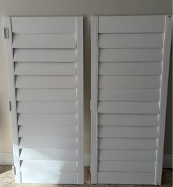 52x57 White Plantation Shutters