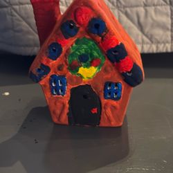 Small Painted Ceramic House