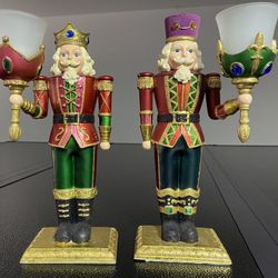 Pair Of Nutcracker Candleholders