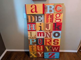 Alphabet Artwork - Kids Room Nursery Etc