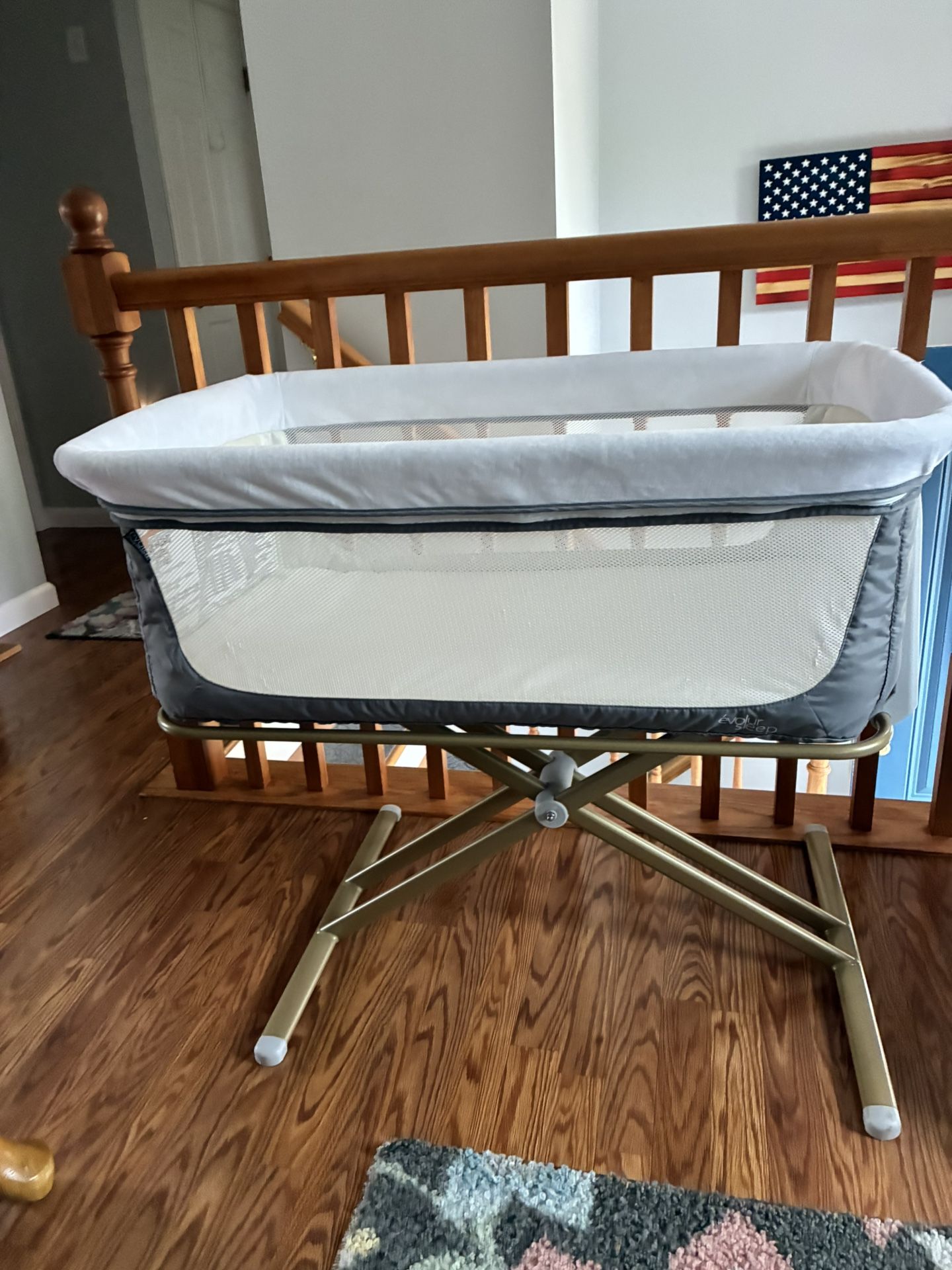 Bassinet  Portable Folds Down Easy 
