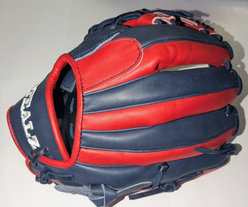 Japanese Kip Leather Left-handed Custom Navy And Red Glove