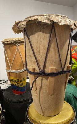 2 Colombian Folkloric Wood drums for cumbia.