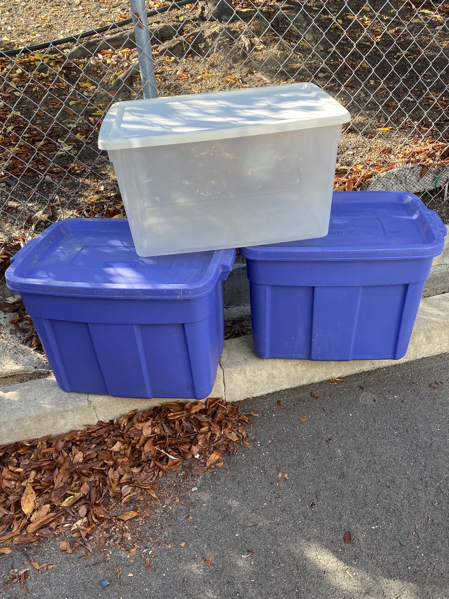 3-large storage containers $17 for all
