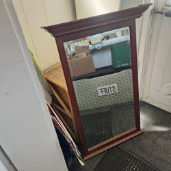 Wood Framed Wall Mirror