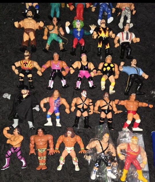 WWF WWE Hasbro Wrestling Figures Vintage Bundle Lot 