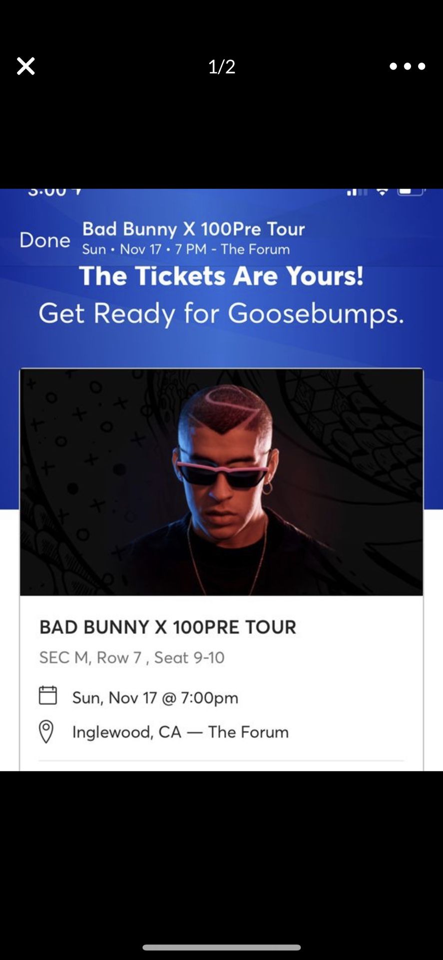Bad bunny concert tickets