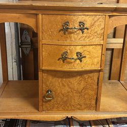 Rare Vintage Birds Eye Maple Small Cabinet 