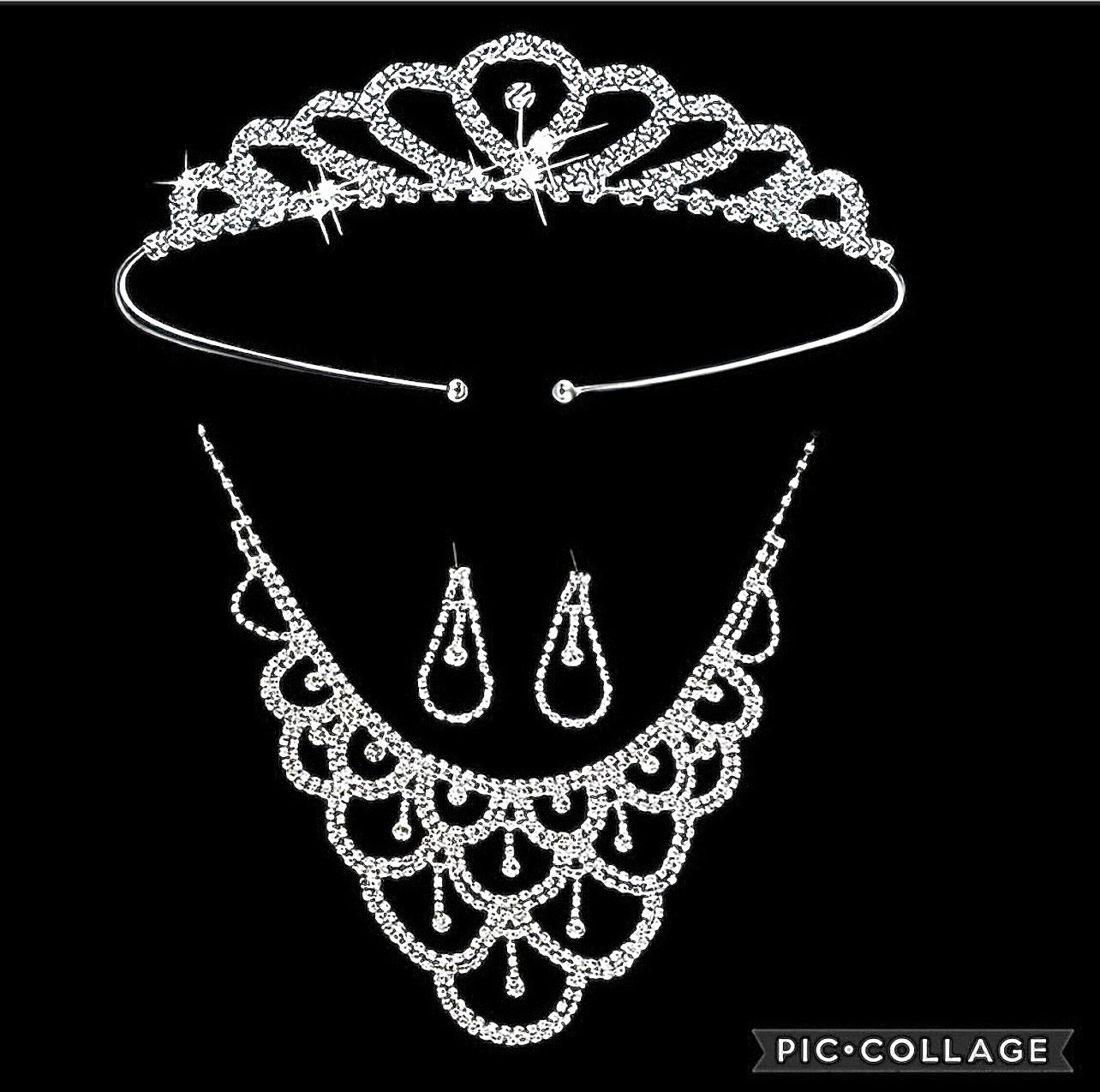 NEW!!! Tiara, Necklace, & Earrings