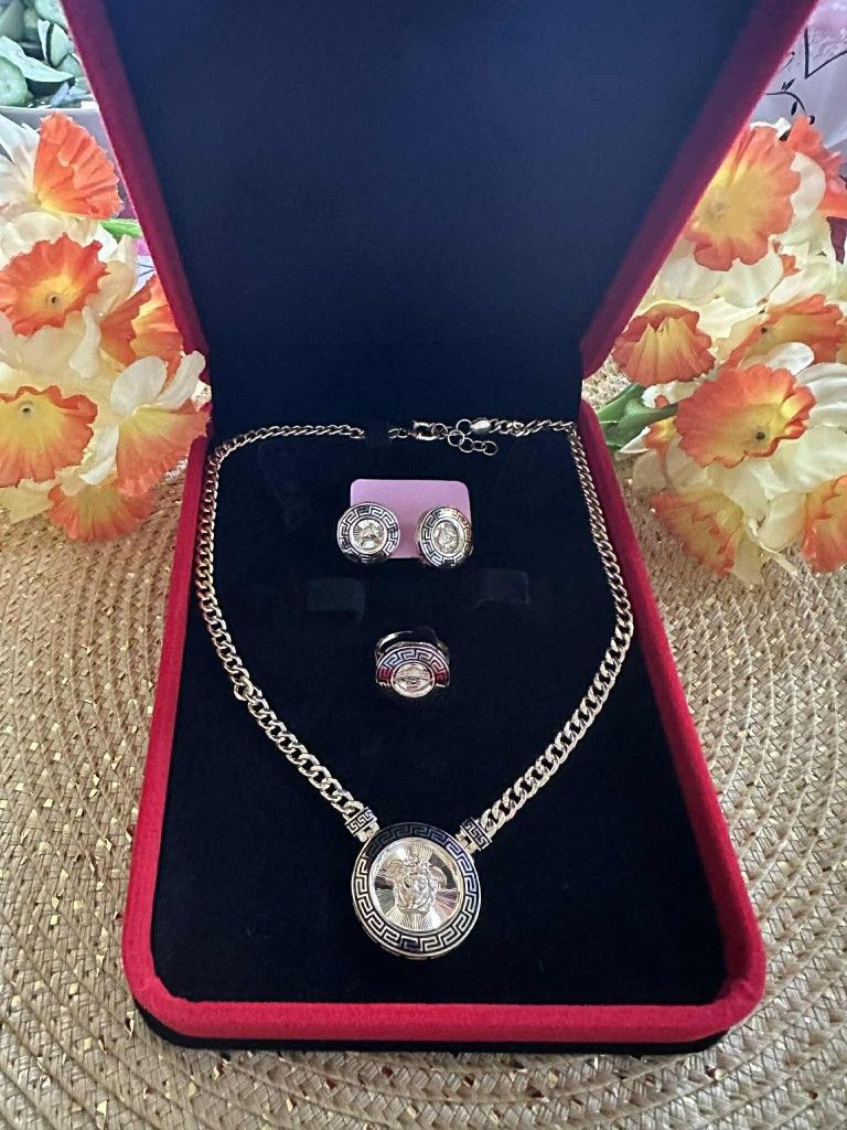 Versace Medusa Necklace Ring And Earings