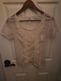 Forever 21 Sheer Lace Crop Top