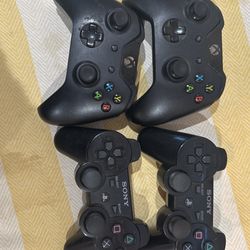 Play Station and Xbox Controllers
