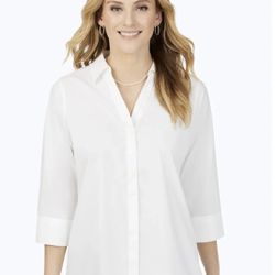 Foxcroft Pamela Essential No Iron Tunic Women's 8