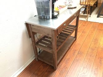 Stainless steel kitchen island