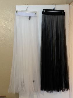 NEW - Women / Girl Mesh Tulle Lace Skirt Petticoat Thin Sarong Long Sheer Underskirt Small Size Only  Firm Price - $10each Available colors: Bl