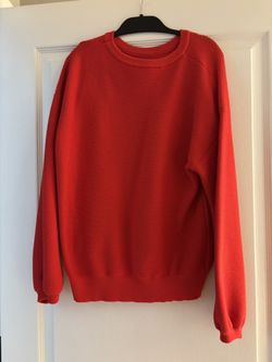 Bright Red Oversized Sweater – Size Medium (Gently Worn)