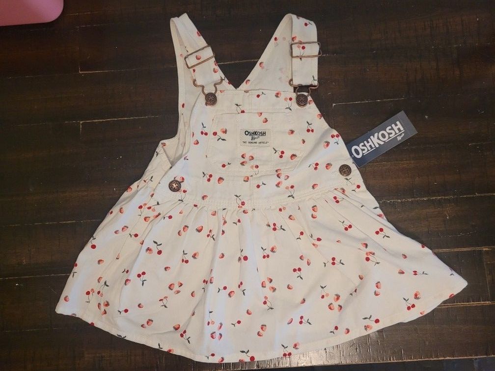 Osh Kosh B'Gosh Girls Overall Dress 12M