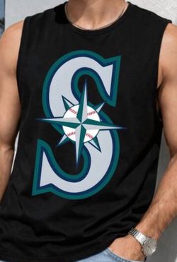 Mariners black muscle tanks blank on the back *** READ BELOW  Buy 3 or more for $7 EACH