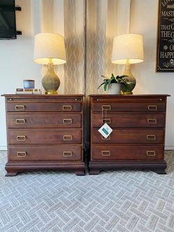 Vintage Crescent Furniture Campaign-Style Walnut