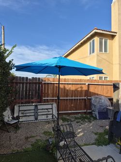 9" FT Market Umbrella Patio Color: Agua Base Not Included 
