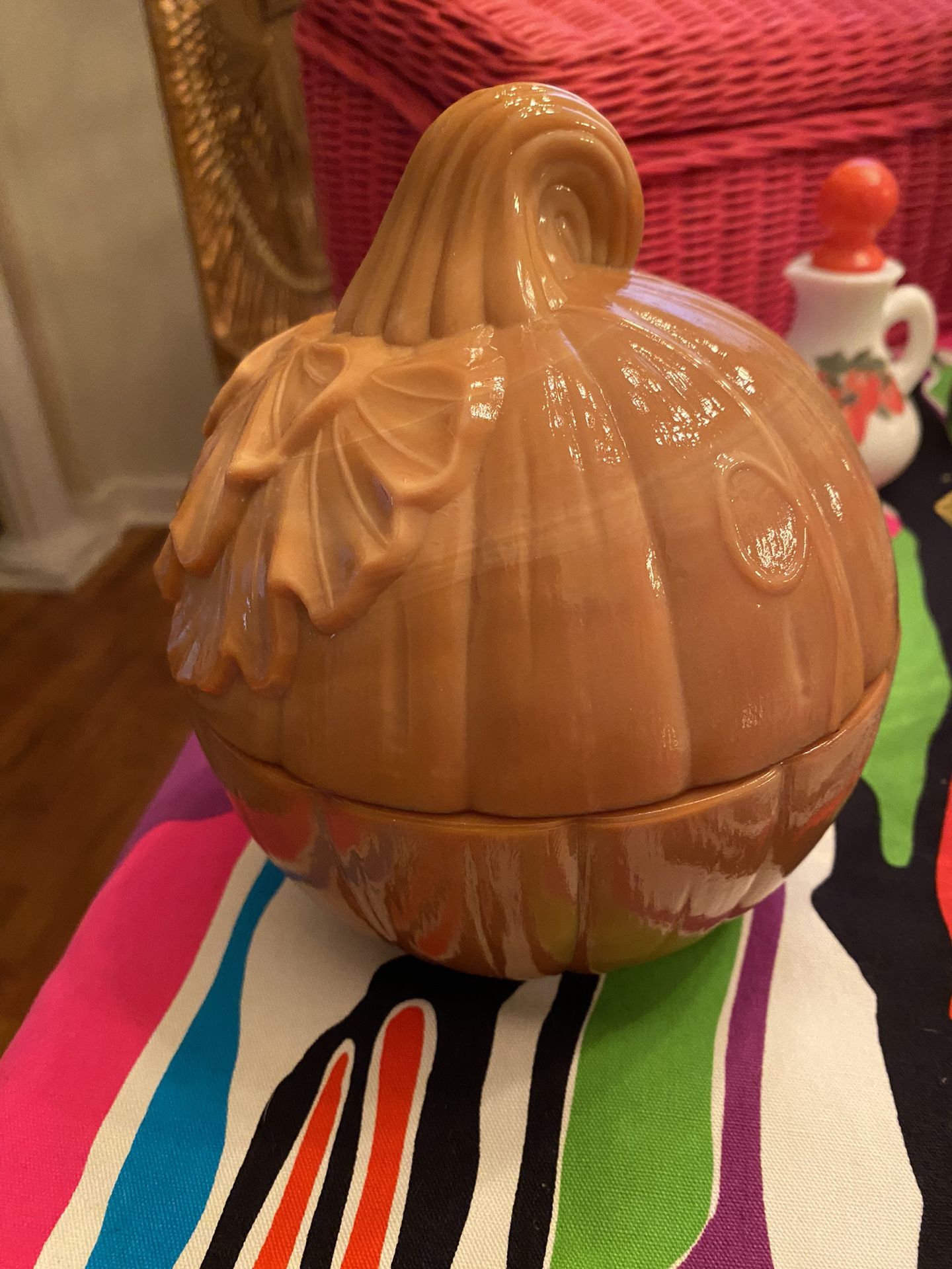 Longaberger Slag Glass Pumpkin 