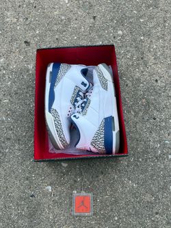 JORDAN 3 TRUE BLUE SZ 10.5 OG BOX