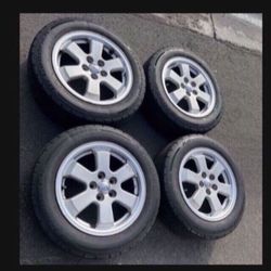 4 — 185/65r15 5x100 5x3.94 Stock Toyota Prius Corolla Impreza Wheels Rims Tires!!!!!!!