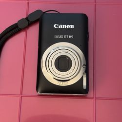 Canon IXUS 117-ELPH 100-12.1 MP Digital Camera-SD Card-Charger & Case-Tested Exc