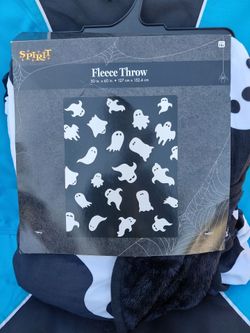 Ghost fleece throw blanket
