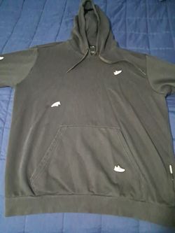 ADIDAS Black Hoodie with Sneaker Embroidery XL