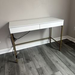 Minimalist White Study Table