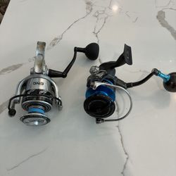 Shimano Saltist MQ 8000 Spinning Reel - Penn Battle DX 6000 Spinning Reel