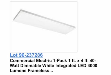 Commercial Electric 1x4 ft LED Flat Panel Light
