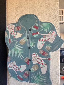 Hawaiian Shirt Shaped Wall Art