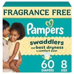 60 Pamper Swadlers (Size 8)