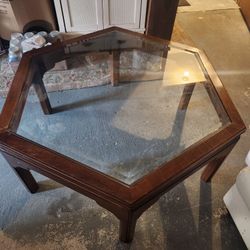 Glass Wooden Table/Coffee Table