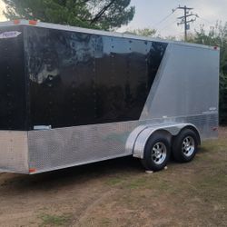 16 bt 7 Enclosed Cargo Trailer... must see !.,..... many upgrades!