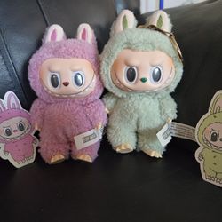 Original Lot of 2 Labubu Macaron lychee berry and green grape plush toy