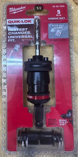 Milwaukee 7/16 in. Shank QUIK-LOK Hole Saw Arbor Set w/ Three Adapters