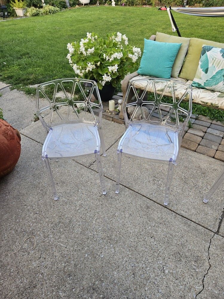 Dining room Lucite ghost chairs 3 Sets